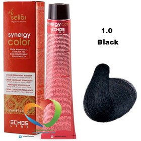 تصویر رنگ مو بدون آمونیاک سینرژی اچ اس لاین شماره 1.0. Hair color without ammonia Synergy HS Line No. 1.0.