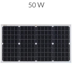 تصویر پنل خورشیدی 50 وات مونو کریستال برند تیسو پلاس Tiso+ +Solar Panel 50W Mono Tiso