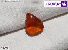 تصویر نگین کهربا بولونی لهستان عسلی کد 98298 