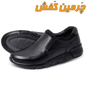 تصویر کفش تمام چرم مردانه مدل صمصام Samsam بدون بند کد 20597 