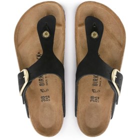 تصویر Birkenstock دمپایی زن سیاه و سفید Gizhe Big Backle Nu 