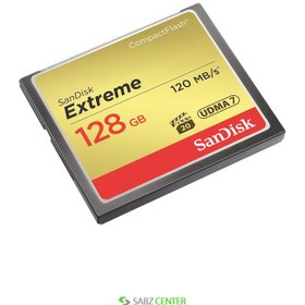 تصویر کارت حافظه CF 128GB سن دیسک مدل Extreme 120MB/s 