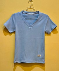 تصویر تیشرت یقه هفت ساده 