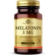 تصویر ملاتونین 3mg خواب آور طبیعی برند سولگار 60 عدد Solgar Melatonin 3 Mg