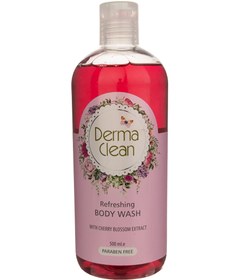 تصویر شامپو بدن مرطوب كننده و نرم كننده با عصاره شكوفه ھلو 500میل درماکلین Derma Clean Moisturizing Body Wash Peach Blossom 500ml