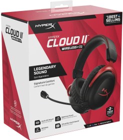 تصویر هدفون گیمینگ بی سیم هایپرایکس مدل Cloud II HyperX Cloud II WIRELESS Gaming Headset