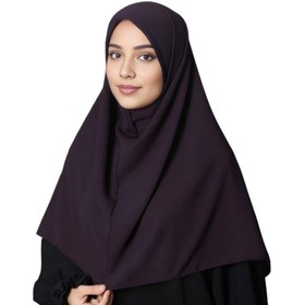 تصویر مقنعه مدل کرپ ساده 100 - یشمی 