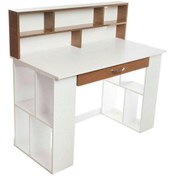 تصویر میز پایه باکس کشو دار و کتابخانه‌ دکور Box table