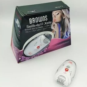 تصویر اپلیدی براونس حرفه ای اصل و اورجینال BROWNS br 5685 طراح شده المان شش کاره برای اصلاح کل بدن و صورت موچین تیتانیوم 