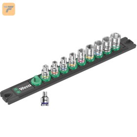 تصویر مجموعه 10 عددی بکس زایکلوپ ورا مدل 05005400001 سایز 1/4 اینچ Zyklop socket set