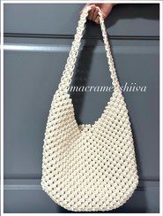 تصویر کیف مکرومه مدل توت بگ macrame bag