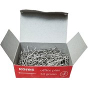 تصویر سوزن ته‌ گرد کورس مدل 0293 بسته 50 گرمی Koores Office Pins, 0293 Model , 50 gram