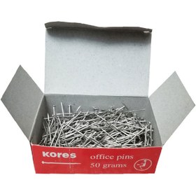 تصویر سوزن ته‌ گرد کورس مدل 0293 بسته 50 گرمی Koores Office Pins, 0293 Model , 50 gram