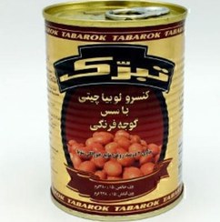 تصویر کنسرو لوبیا چیتی با سس گوجه تبرک کلیددار 380 گرمی TABAROK Canned Beans in Tomato Sause 380 gr 