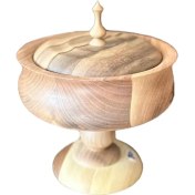 تصویر شکلات خوری پایه دار چوب گردو 