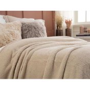 تصویر پتو پنبه ای دو نفره مدل Estee کرم تیره مادام کوکو 