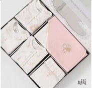 تصویر ست بیمارستانی 13 تکه نوزادی دخترانه طرح خرس و خرگوش نیلی NILI 