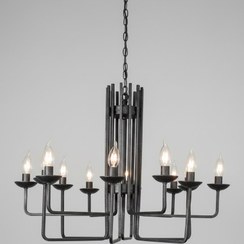 تصویر لوستر مدرن12 شعله A170 - مشکی 