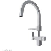 تصویر شیر ظرفشویی شاوری دومنظوره (تصفیه) نوبل مدل الیت کروم nobel-faucet-phoenix-sink-mixer-for-filtered-water-chrome