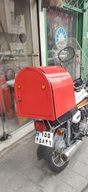 تصویر باکس پیک موتوری مدل طاق بسطان - رنگ بندی motorcycle box Taghe Bostan