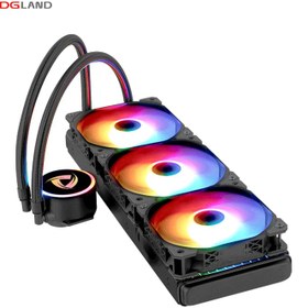 تصویر سیستم خنک کننده آبی مستر تک مدل TORNADO 360 Master Tech TORNADO 360 A-RGB CPU Liquid Cooler