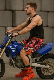 تصویر شلوارک بسکتبال مردانه Jordan قرمز 