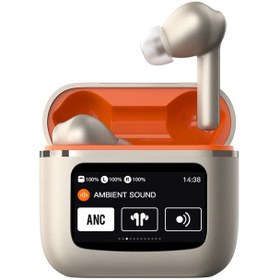 تصویر هدفون بلوتوثی گرین لاین مدل MON HI-FI WAVE ANC EARBUDS - نقره ای 