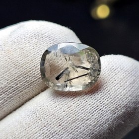 تصویر نگین طبیعی کوارتز رتایل معدنی وزن 6.55 قیراط کد 31582 