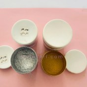 تصویر پودر فلز طلایی و نقره ای 