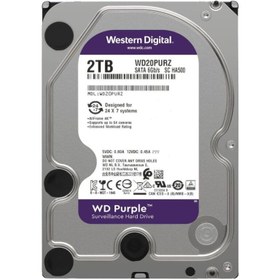 تصویر هارد WESTERN DIGITAL مدل PURPLE 2TB WESTERN DIGITAL PURPLE 2TB HARD DISK DRIVE