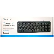 تصویر کیبورد وریتی مدل V-KB 6133 VERITY WIRED KEYBOARD 6133