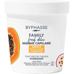 تصویر ماسک مو خانواده بایفاس با عصاره میوه‌های استوایی مناسب انواع مو Byphasse Family Fresh Delice Hair Mask All Hair Types 250ml