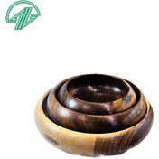 تصویر کاسه چوبی - در سه سایز20- 25- 30- 5202 