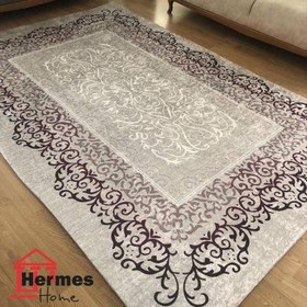 تصویر روفرشی مخمل ابریشم ۴ متری هرمس HERMES مدل: 0047 