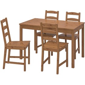 تصویر میز و 4 صندلی لکه عتیقه ایکیا مدل IKEA JOKKMOKK ا IKEA JOKKMOKK table and 4 chairs antique stain IKEA JOKKMOKK table and 4 chairs antique stain
