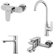 تصویر ست    شیرآلات  البرز روز    ونتو   کروم Alborz roz faucet set  vento