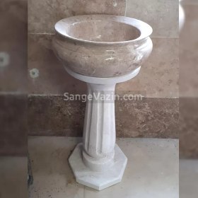 تصویر پایه میز و پایه گلدان سنگی 