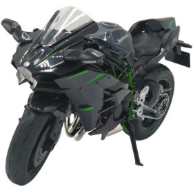 تصویر ماکت موتور فلزی کاوازاکی نینجا H2 سایز ۱.۹ موزیکال چراغدار 