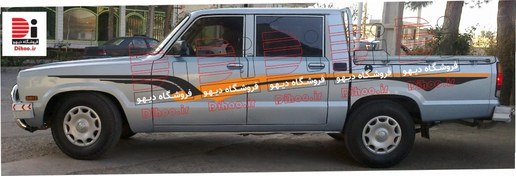 تصویر خط برچسبی وانت مزدا طرح پلیکان 