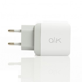 تصویر شارژر دیواری OAK مدل CH 2001 به همراه کابل شارژ microUSB 