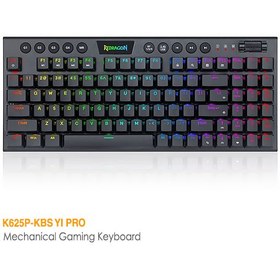 تصویر کیبورد مکانیکال گیمینگ ردراگون Redragon Yi Pro K625P-KBS Redragon Yi Pro K625P-KBS RGB Wireless Mechanical Gaming Keyboard