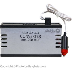 تصویر اینورتر مبدل برق خودرو 200 وات ونک الکترونیک VANAK ELECTRONIC 200 WATT POWER INVERTOR