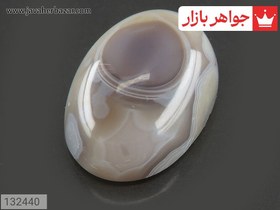 تصویر نگین عقیق هندی باباقوری خوش رنگ کد 132440 