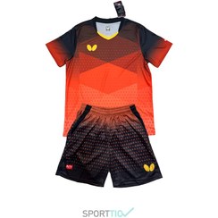 تصویر ست باترفلای کد 22025 رنگ نارنجی و مشکی 