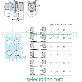 تصویر سلکتور استارتی دوطرفه XB4BD53 برند Schneider Electric 