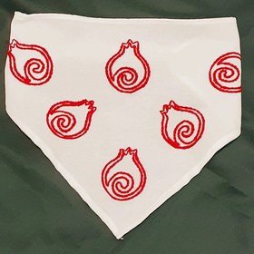 تصویر سربند طرح انار pomegranate mini scarf