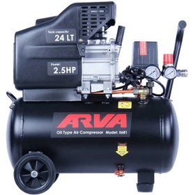 تصویر کمپرسور باد آروا 24 لیتری 2.5 اسب مدل 5681 5851 Arva Air Compressor