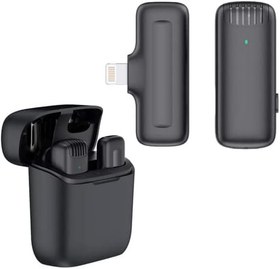 تصویر SKEIDO Mini Lavalier Wireless Microphone For iOS Phone Youtuber Live TikTok Video Noise Cancelling With Charging Case 65 Ft Accessible Reception 
