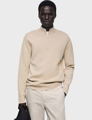 تصویر سویشرت یقه بلند زیپ‌دار برند mango man Zipped High Collar Sweater