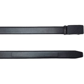 تصویر کمربند چرم مردانه مدل ریلی مشکی 